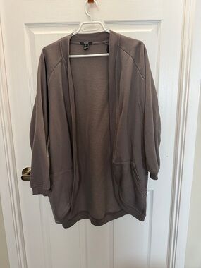 Relaxed Open-Front Cardigan